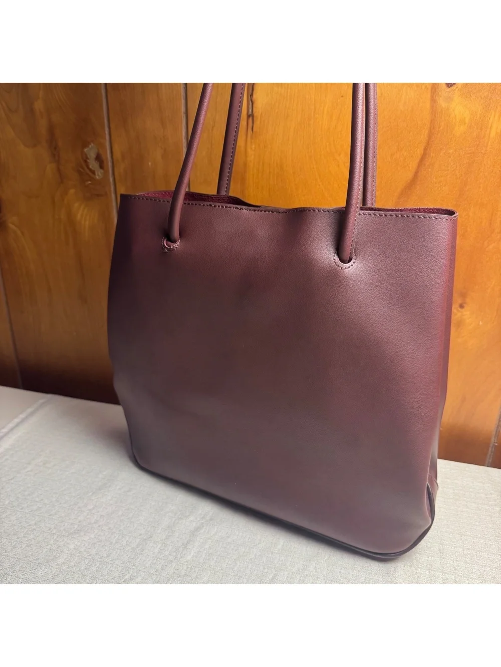 Jones New York Signature Burgundy Tote Bag With Matching Wristlet Large Shoulder